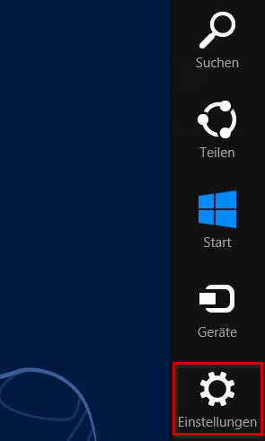 Seitenleiste in Windows 8.1