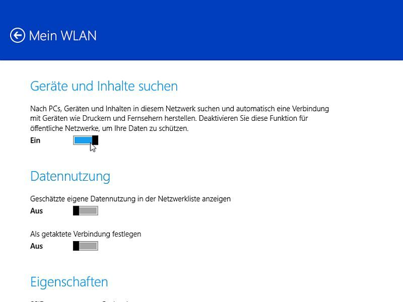 Erweiterte Netzwerk-Einstellungen