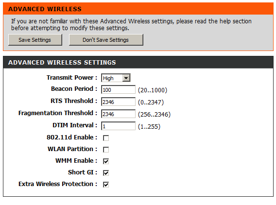 WLAN partition