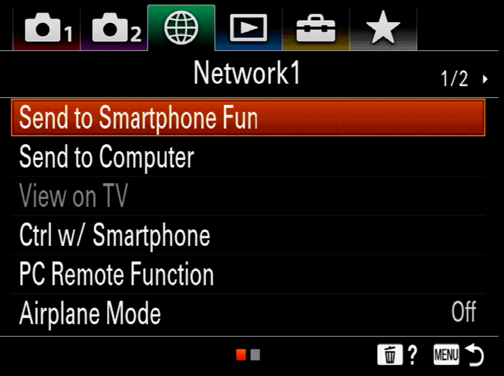 Sony: Wi-Fi Configuration