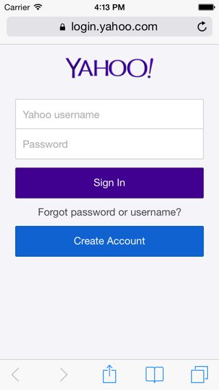 Flickr web site authentication login