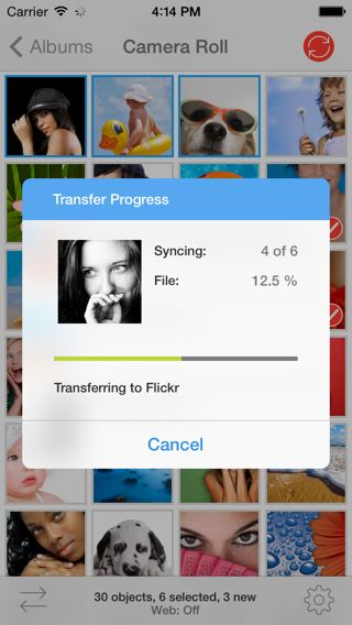 Transfer to Flickr