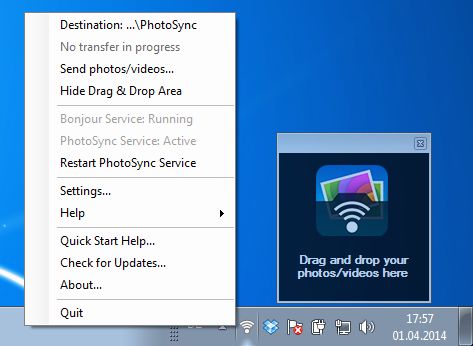PhotoSync Companion for Windows